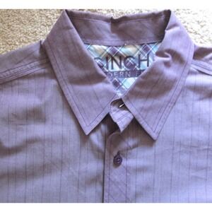 Cinch Modern Fit Long Sleeve Striped Button Down Cotton Shirt Men's Large